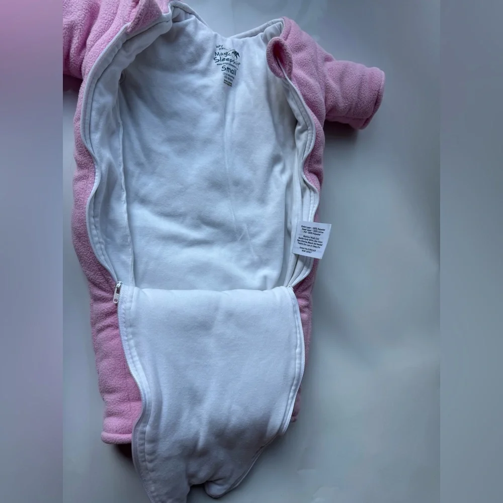 Baby Merlin’s Magic Sleepsuit Pink Fleece – Size Small (3–6 Month /12–18 pounds) - Picture 4 of 5